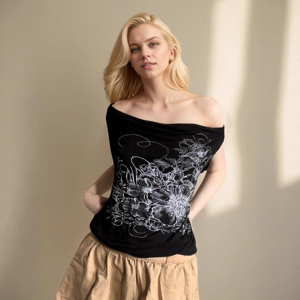 Women's Sleeveless Floral Crossover Top