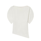 Women's Asymmetrical Top with Ruffle Sleeves