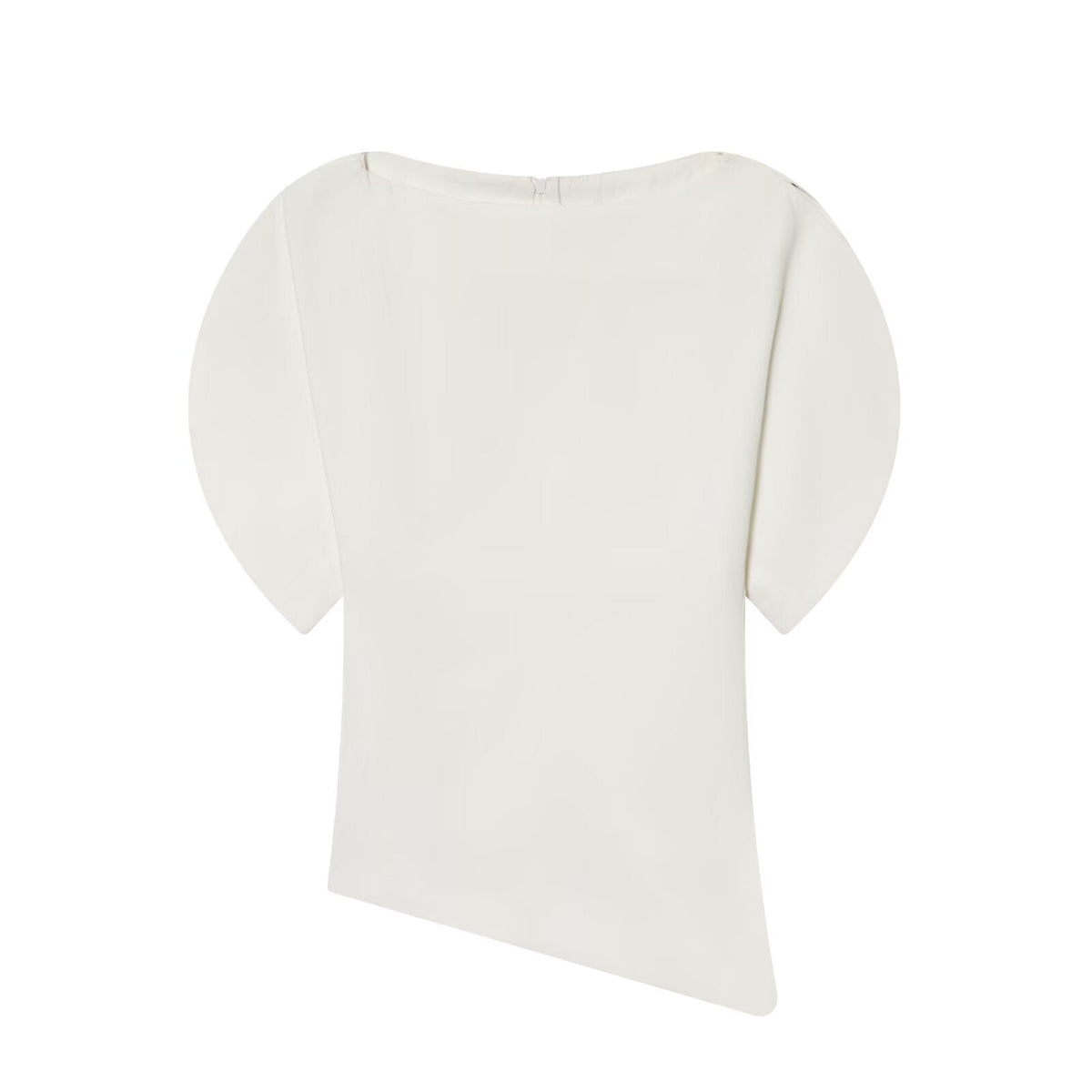 Women's Asymmetrical Top with Ruffle Sleeves