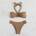 Women's Bandeau Bikini with Elegant Knot