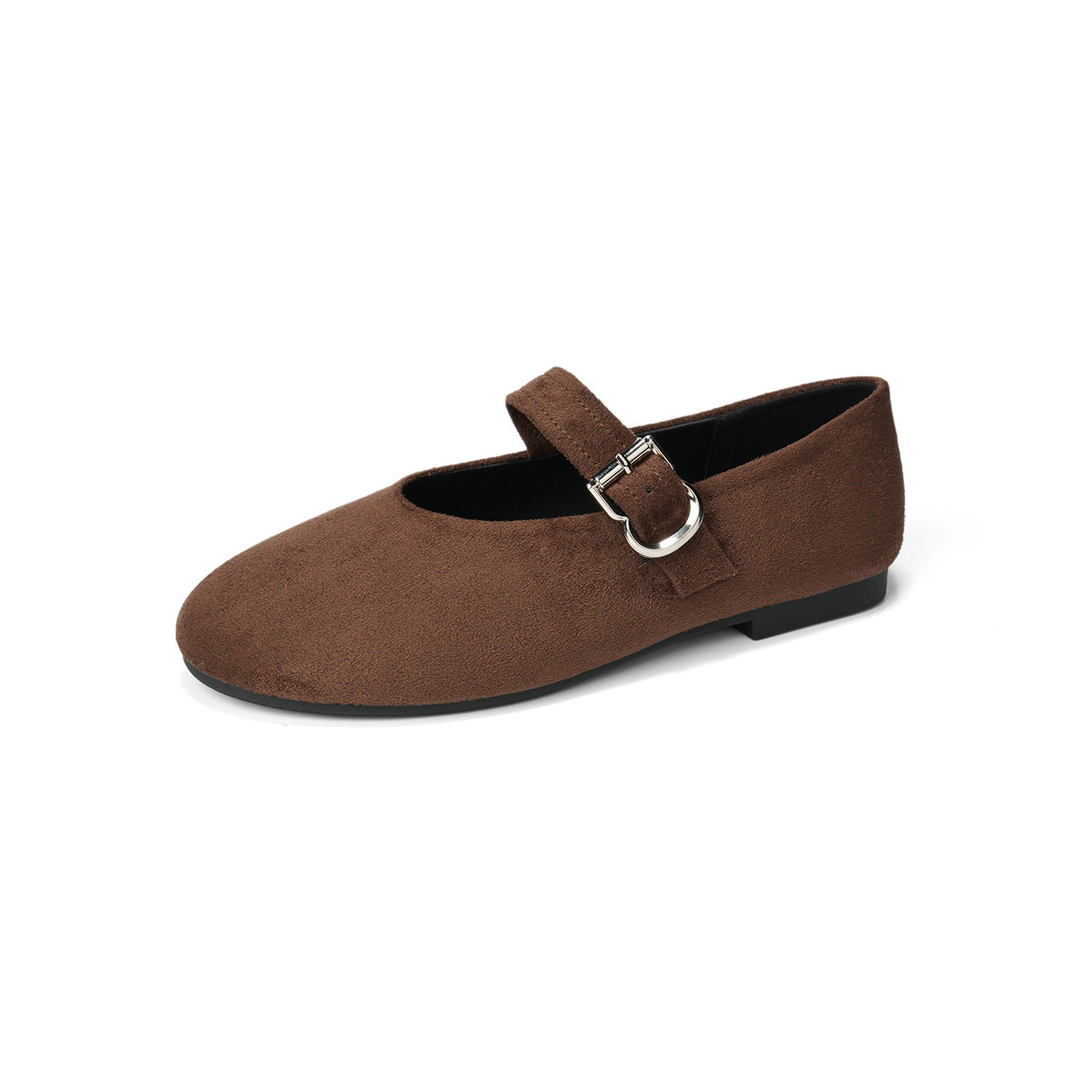 Women's Ballet Flats with Elegant Strap and Buckle Detail