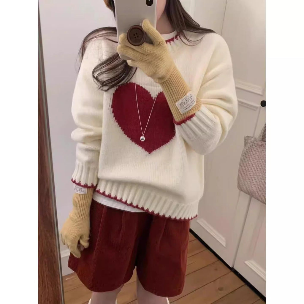 Women's Heart Motif Pullover