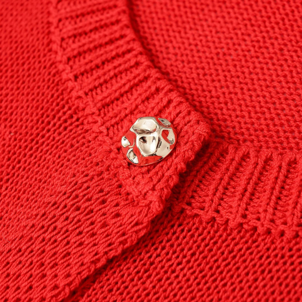 Women's Comfortable Cardigan with Button Details and Patch Pockets