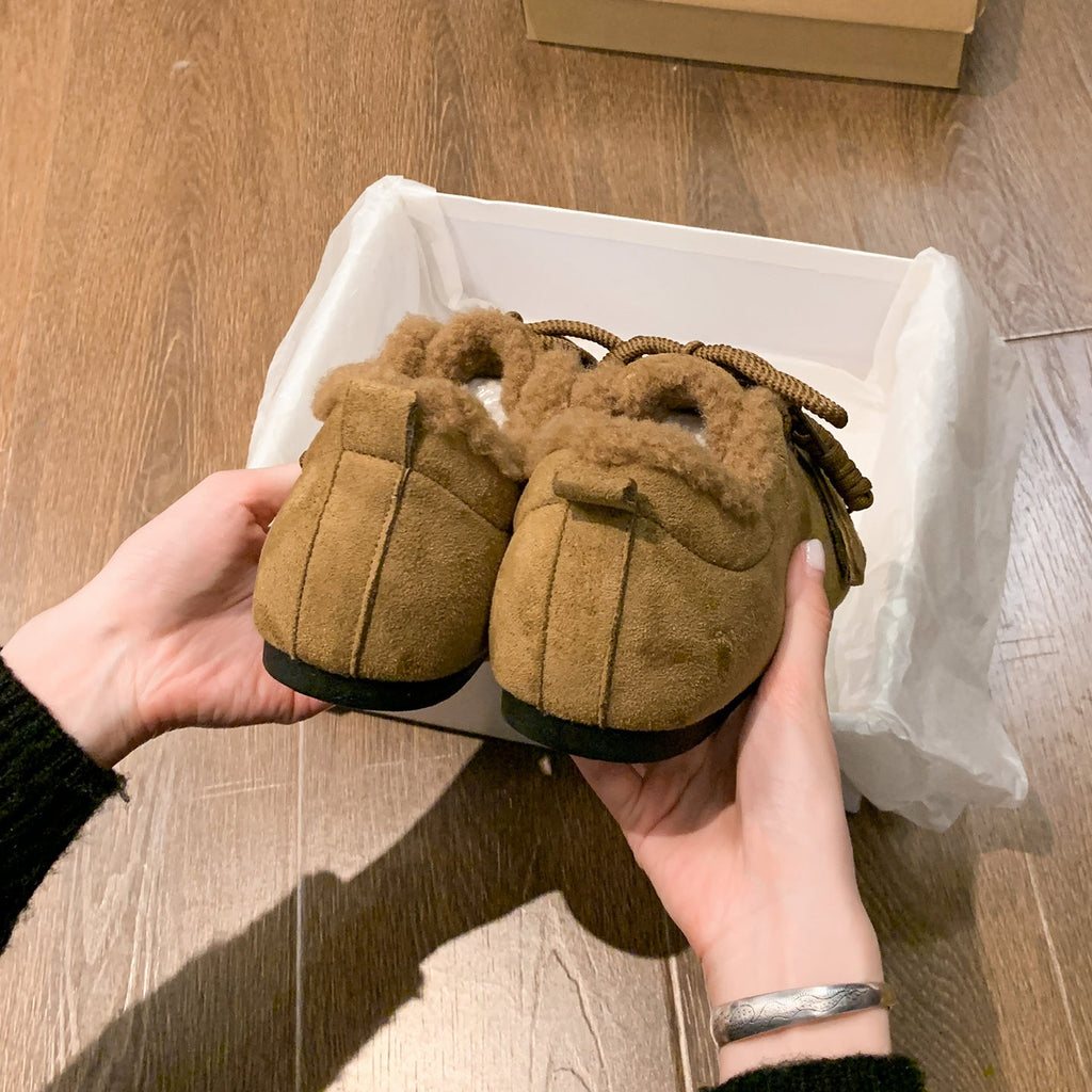 Women's Comfortable Fleece Sneakers with Plush Lining
