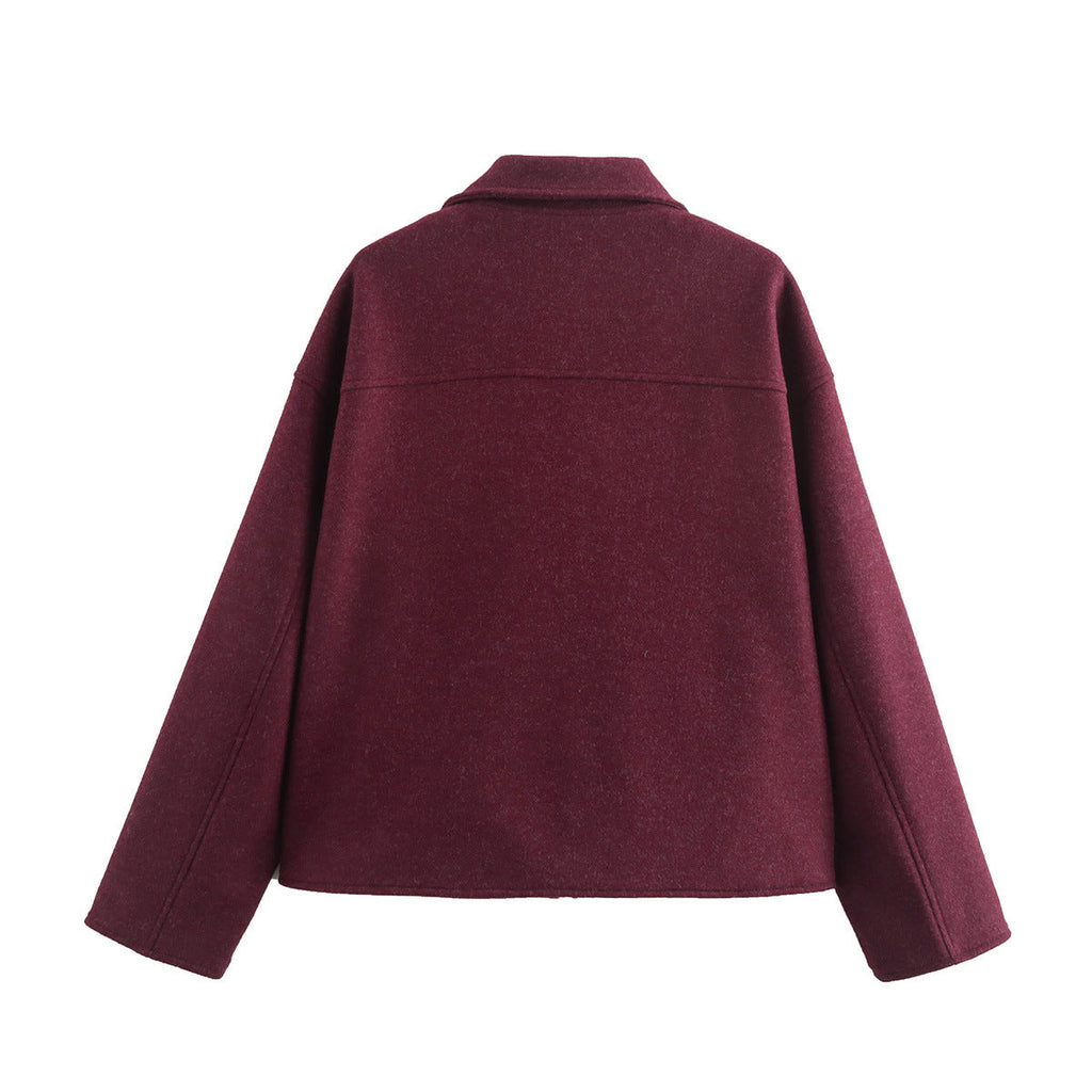 Women's Cropped Utility Jacket with Large Pockets and Modern Cut