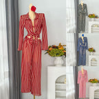 Women's Jumpsuit with Fashionable Tie Belt