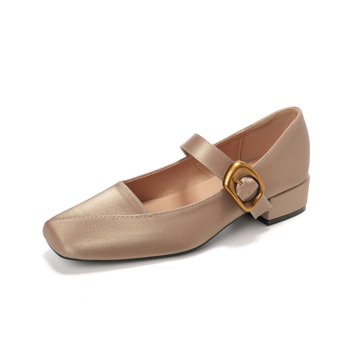 Women's Ballet Flats with Elegant Buckle