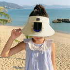 Kids' Sun Hat with Solar Fan and LED Lights
