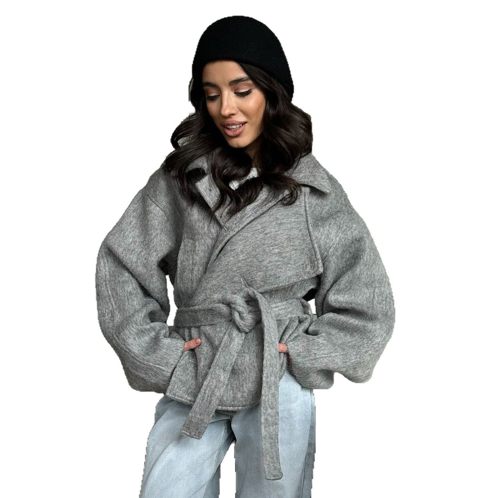 Women's Cozy Soft Crop Pullover Set with Zipper Collar