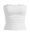 Women's Bandeau Top with Lace Trim