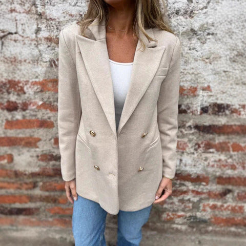 Women's Elegant Double-Breasted Blazer