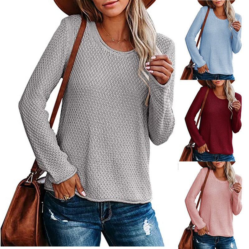Women's Chunky Knit Sweater with Textured Design