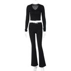 Women's Fitted Top and Leggings Set