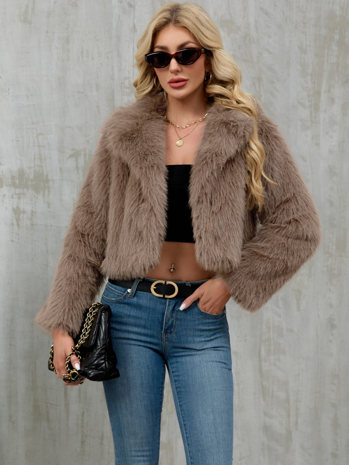 Women's Elegant Faux Fur Bolero