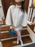 Elegant Textured Cape Jacket