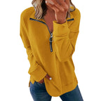 Women's Casual Pullover with Stylish Zipper