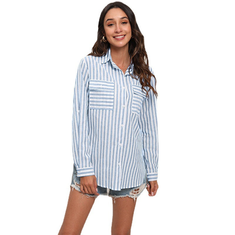 Women's Striped Oversized Shirt