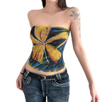 Bandeau Top with Floral Print