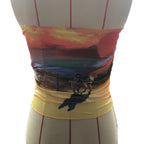 Women's Colorful Artistic Print Bandeau Top