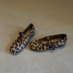 Women's Ballet Flats with Strap and Suede-Look Finish