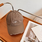 Men's Distressed Cotton Baseball Cap