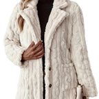 Women's Fluffy and Elegant Teddy Coat with Intricate Texture