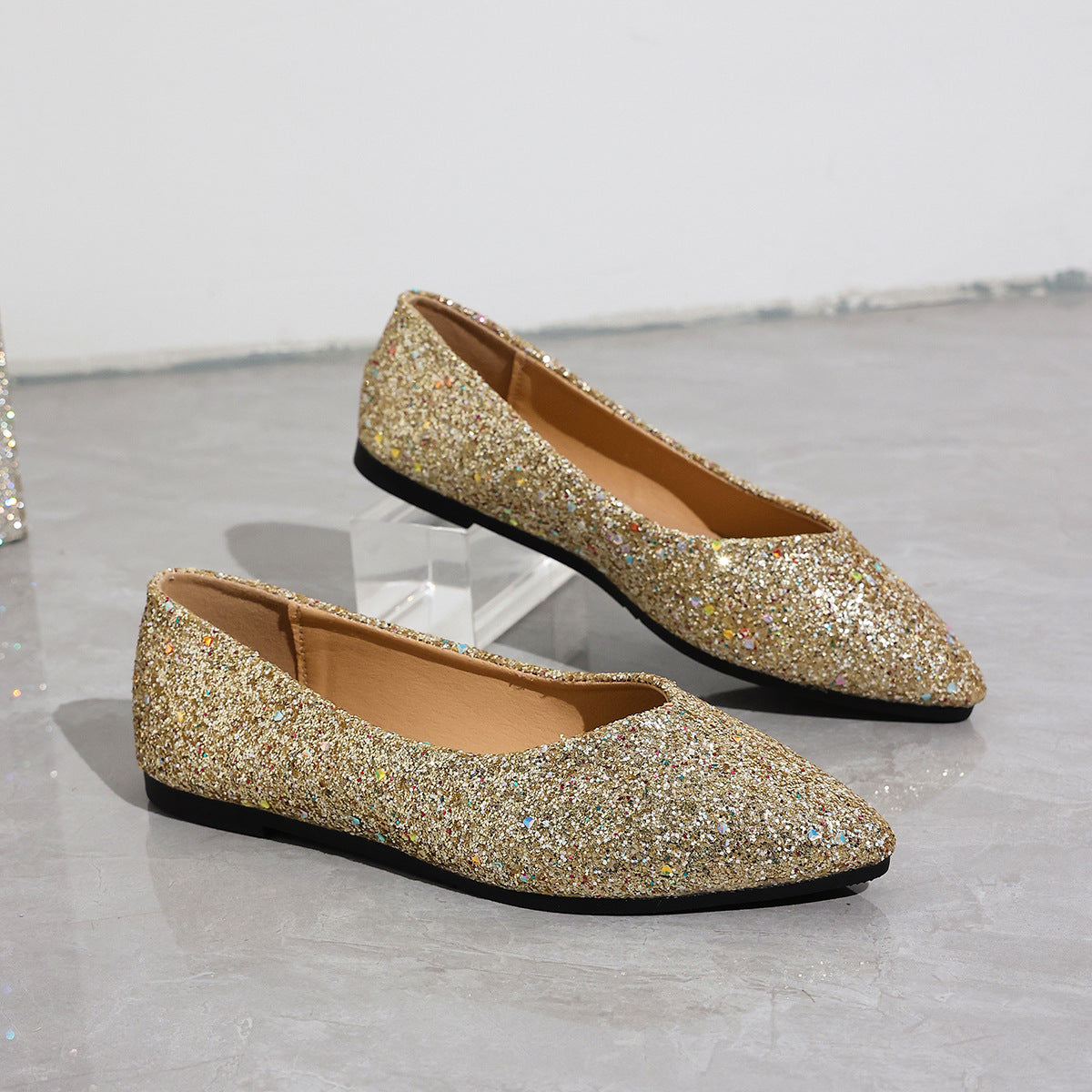 Women's Glitter Ballet Flats