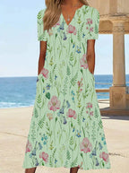 Women's Floral Summer Dress with Pockets