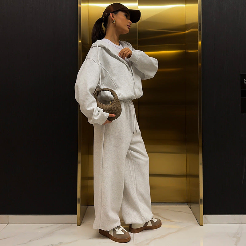 Women's Fashionable Leisure Hoodie Suit