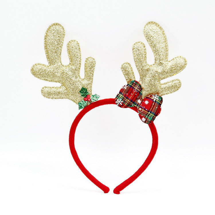 Festive Christmas Headband with Santa Figures