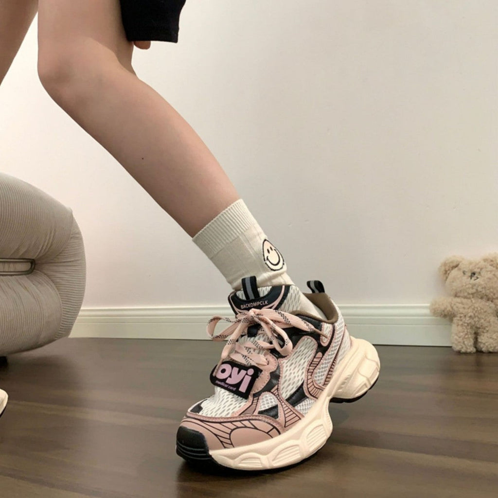 Women's Breathable Running Sneakers with Cushioned Sole and Trendy Design