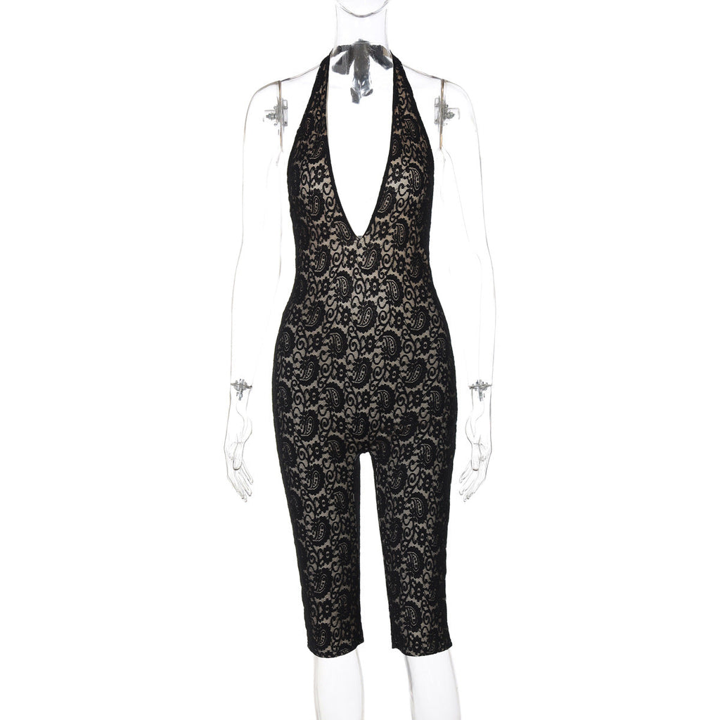 Women's Elegant Fine Lace Jumpsuit