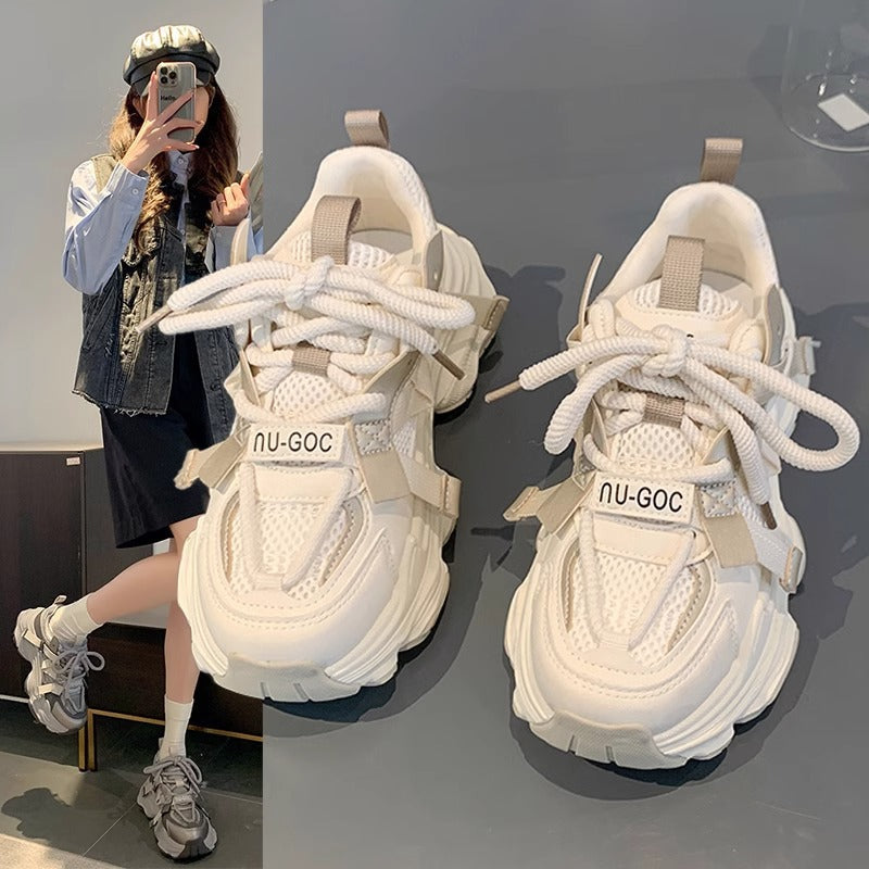 Women's Breathable Sneakers with Innovative Lacing System