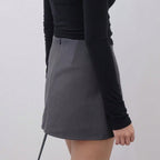 Women's Fashionable Mini Skirt with Elegant Button Placket