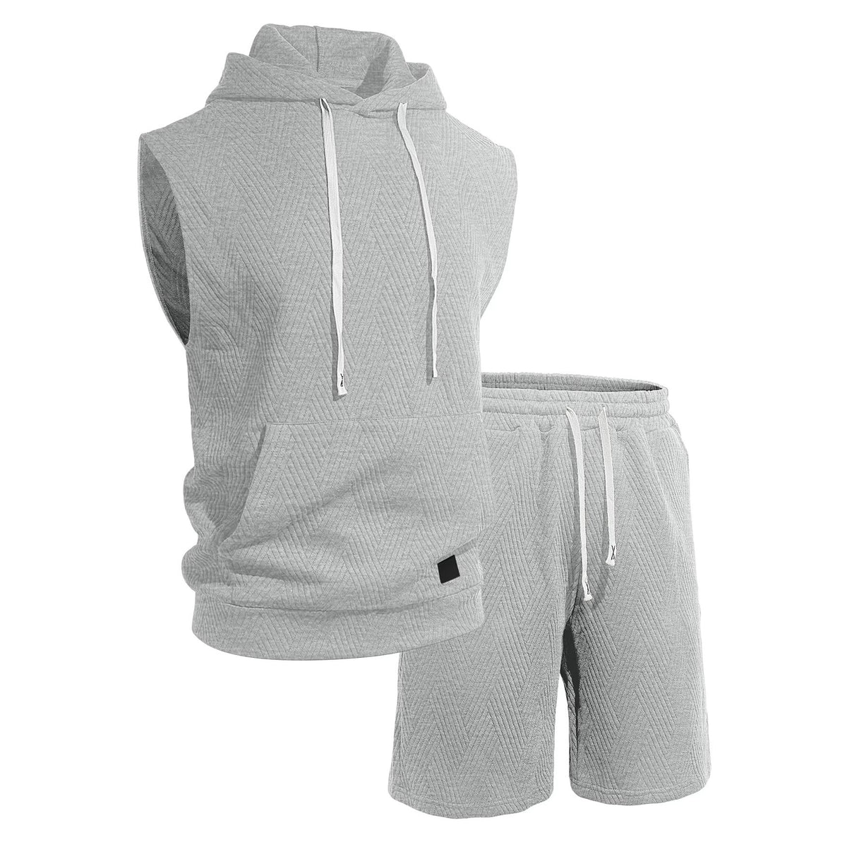 Men's Sleeveless Hoodie Lounge Set