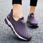 Women's Breathable Slip-On Walking Sneakers with Flexible Sole