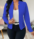Elegant Blazer Jacket with Crochet Trim
