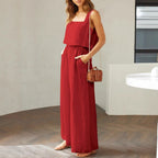 Women's Airy Two-Piece Ensemble with Loose Cut