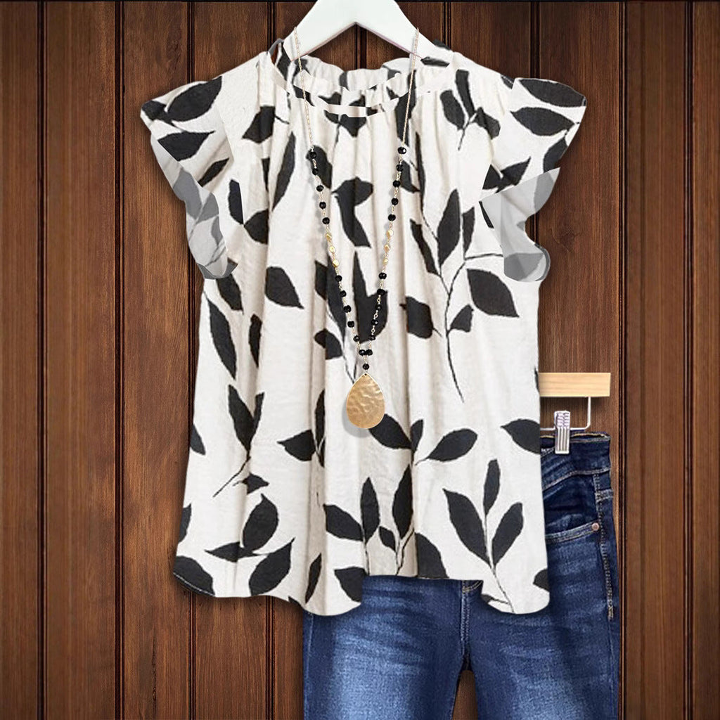 Women's Blouse with Floral Design