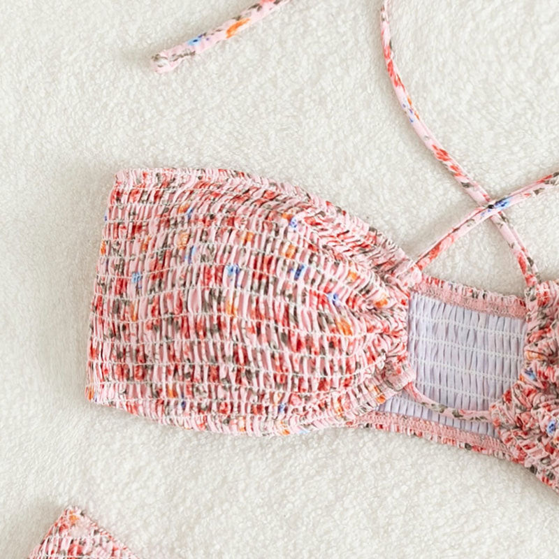 Women's Bandeau Bikini with Wrap Design and Back Ties