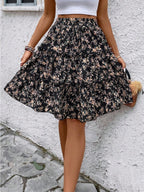 Women's Airy Wrap Skirt with Ruffle Details