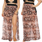 Women's Sheer Beach Kimono with Trendy Snake Print