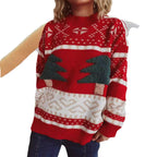 Women's Festive Knit Sweater with Holiday Motif
