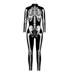 Women's Full-Body Suit with Glowing Skeleton Design