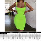 Bodycon Mini Dress with Wide Straps