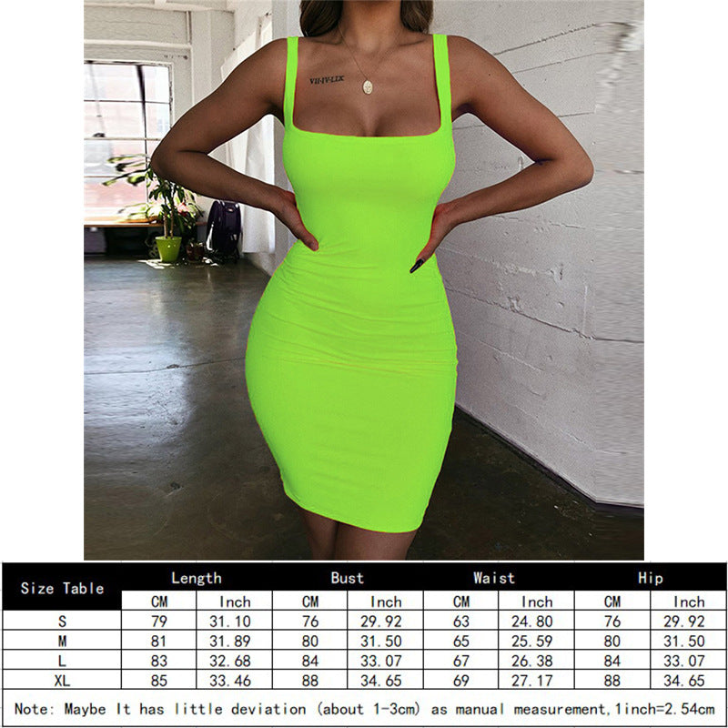 Bodycon Mini Dress with Wide Straps
