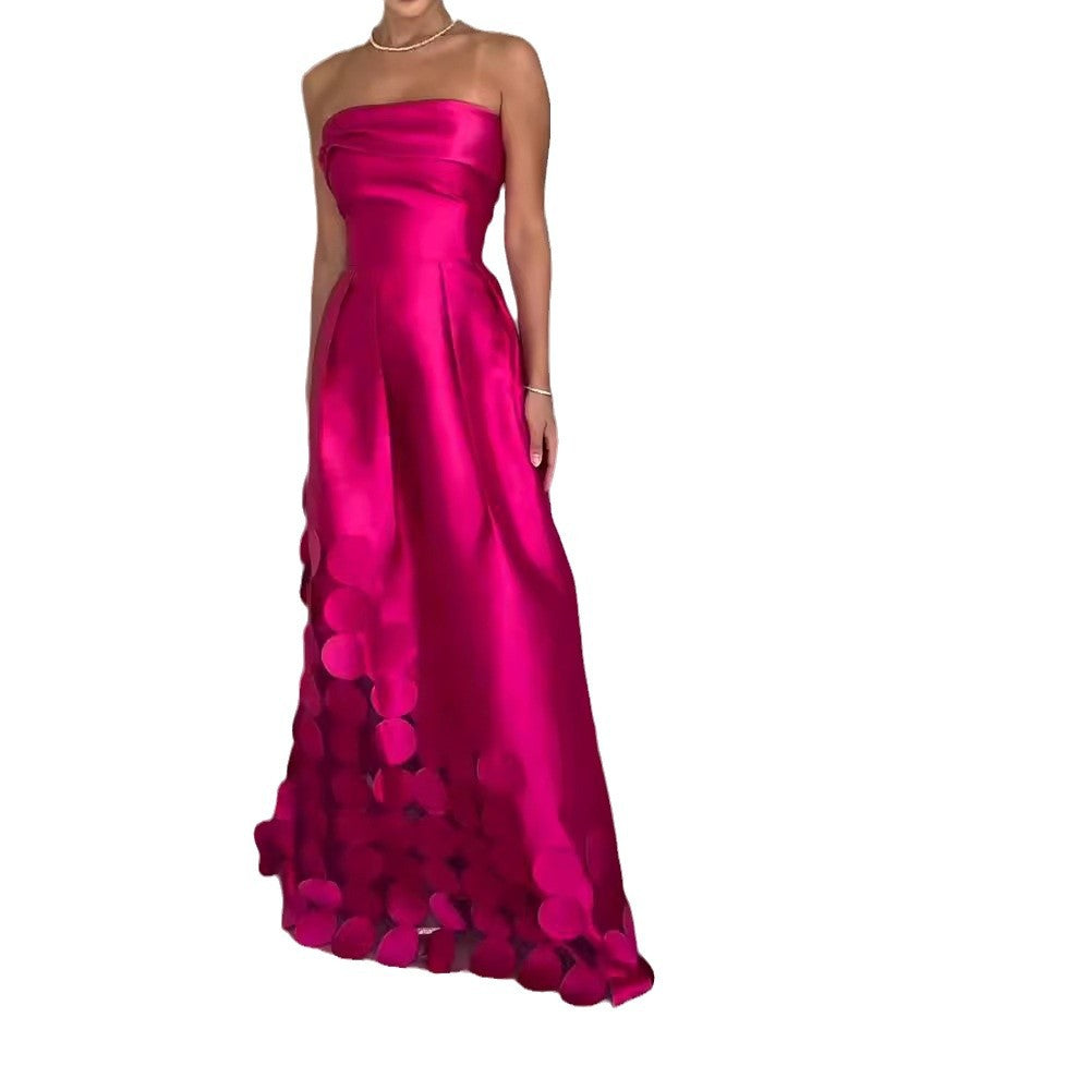 Women's Layered Evening Dress with Refined Details