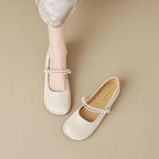 Women's Ballet Flats with Elegant Pearl Appliqué
