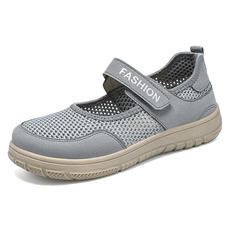 Women's Breathable Sports Slippers with Adjustable Velcro Closure