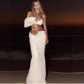 Women's Asymmetrical Evening Dress with Ruffle Details